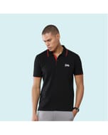 Greys&Blues Jacq Polo T-Shirt-Black with Red